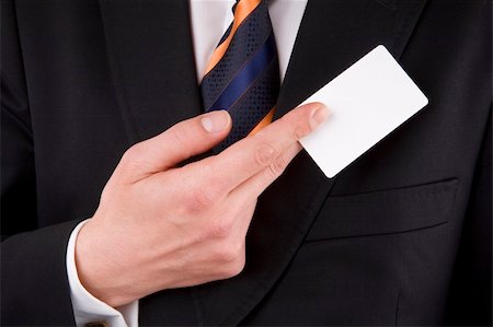 Business hands, man in suit. Business card sign note. Stock Photo - Budget Royalty-Free & Subscription, Code: 400-04617292