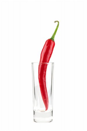 simsearch:400-05732421,k - chili in glass, isolated on white background Photographie de stock - Aubaine LD & Abonnement, Code: 400-04617735