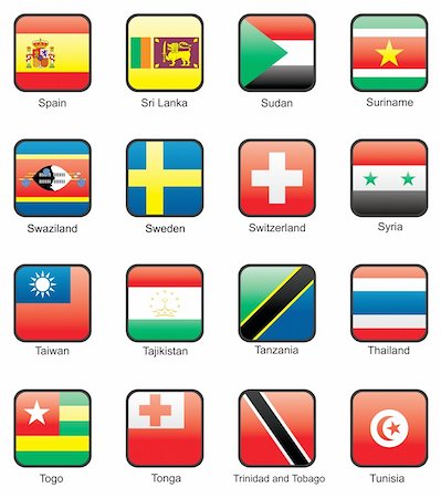 Spain, Sri Lanka, Sudan, Surinam, Swaziland, Sweden, Switzerland, Syria, Taiwan, Tajikistan, Tanzania, Thailand, Togo, Tonga, Trinidad and Tobago, Tunisia Stock Photo - Budget Royalty-Free & Subscription, Code: 400-04617946