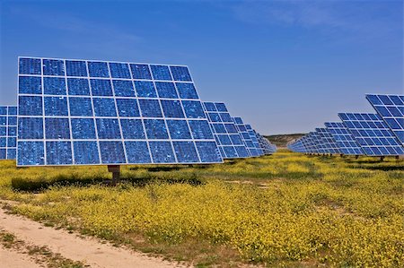 Solar panels in the power plant for renewable energy Stock Photo - Budget Royalty-Free & Subscription, Code: 400-04617951