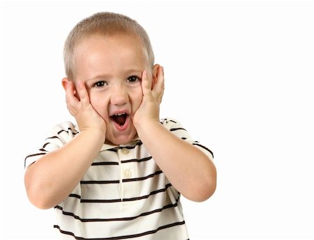 simsearch:400-05745952,k - Shocked and Surprised Young Child on White Background Stock Photo - Budget Royalty-Free & Subscription, Code: 400-04618032