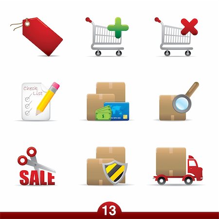 simsearch:400-08696973,k - Shopping  icons from series in my portfolio. Photographie de stock - Aubaine LD & Abonnement, Code: 400-04618494