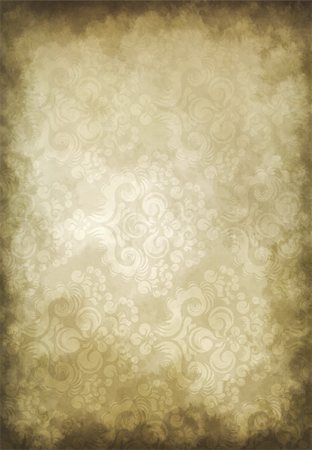 Grunge old wallpaper with floral ornament Stock Photo - Budget Royalty-Free & Subscription, Code: 400-04618709