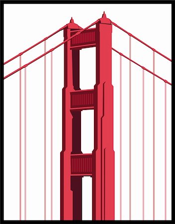 Close up on detail portion of the Golden Gate bridge. Stock Photo - Budget Royalty-Free & Subscription, Code: 400-04618949