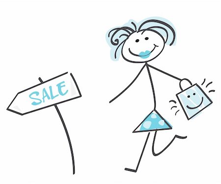 shopping mall advertising - Loving sale! Doodle vector character. Stock Photo - Budget Royalty-Free & Subscription, Code: 400-04619656