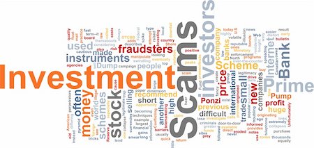 simsearch:400-04644175,k - Word cloud concept illustration of  Investment scams Stock Photo - Budget Royalty-Free & Subscription, Code: 400-04619986