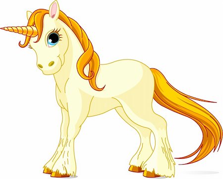 simsearch:400-08348836,k - Vector Illustration of standing beautiful cute unicorn Stock Photo - Budget Royalty-Free & Subscription, Code: 400-04610382