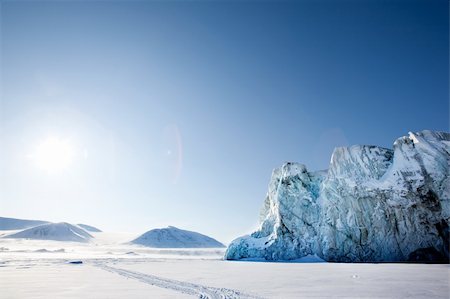 A glacier on the coast of Spitsbergen, Svalbard, Norway. Stock Photo - Budget Royalty-Free & Subscription, Code: 400-04610514