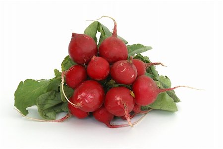 simsearch:400-04834620,k - A group of fresh radishes over white background. Stock Photo - Budget Royalty-Free & Subscription, Code: 400-04610763
