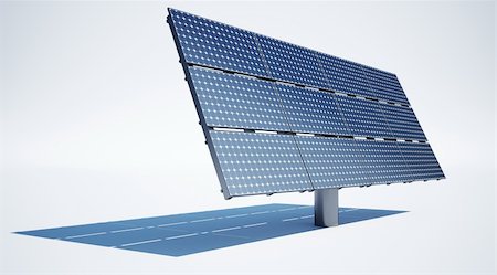 family solar panels - 3d rendering of solar panels on a clean white background Stock Photo - Budget Royalty-Free & Subscription, Code: 400-04610875