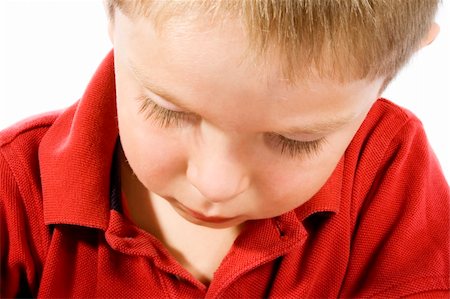 Stock image of sad child over white background Stock Photo - Budget Royalty-Free & Subscription, Code: 400-04611151