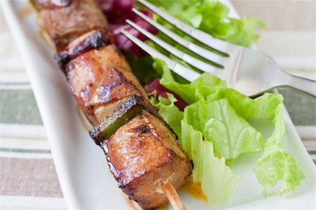 satay - one chicken and beef kebab with short DOF Stock Photo - Budget Royalty-Free & Subscription, Code: 400-04611580