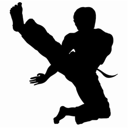 splav (artist) - KARATE MEN SILUET VECTOR Fotografie stock - Microstock e Abbonamento, Codice: 400-04611755