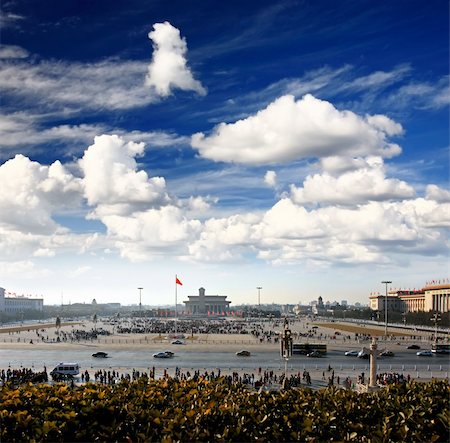 Tian-An-Men Square in center of Beijing Photographie de stock - Aubaine LD & Abonnement, Code: 400-04612354