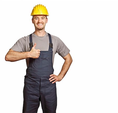 simsearch:400-07408098,k - fine image of confident positive handyman isolated on white Stock Photo - Budget Royalty-Free & Subscription, Code: 400-04612522