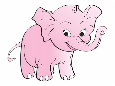 simple background designs to draw - background with big pink elephant, vector image Stock Photo - Budget Royalty-Free & Subscription, Code: 400-04613071