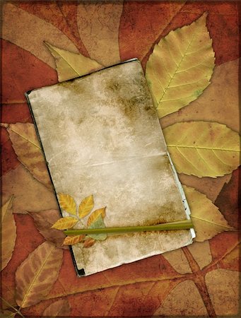 simsearch:400-04592307,k - Grunge background with autumn leaves Stockbilder - Microstock & Abonnement, Bildnummer: 400-04613189
