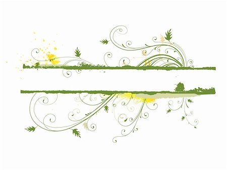 simsearch:400-04626284,k - Vector illustration of Grunge Floral Decorative banner Stock Photo - Budget Royalty-Free & Subscription, Code: 400-04624222