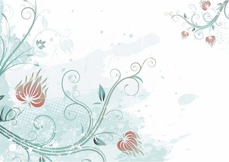 simsearch:400-04624081,k - Illustration vectorielle de Grunge Floral Background Photographie de stock - Aubaine LD & Abonnement, Code: 400-04624478