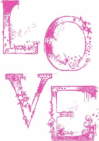 simsearch:400-05897209,k - Texture Cute Love Typography Logo Poster Photographie de stock - Aubaine LD & Abonnement, Code: 400-04624724