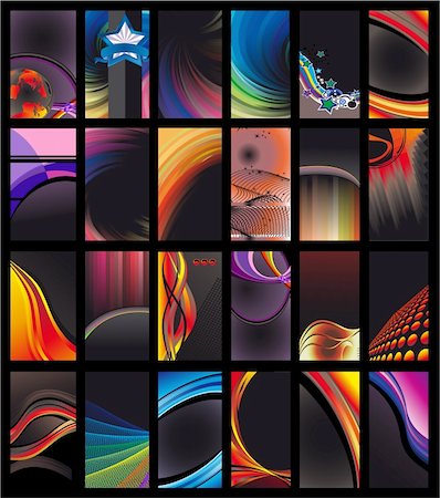 Abstract Business Card Collection - Dark Version Stock Photo - Budget Royalty-Free & Subscription, Code: 400-04624972