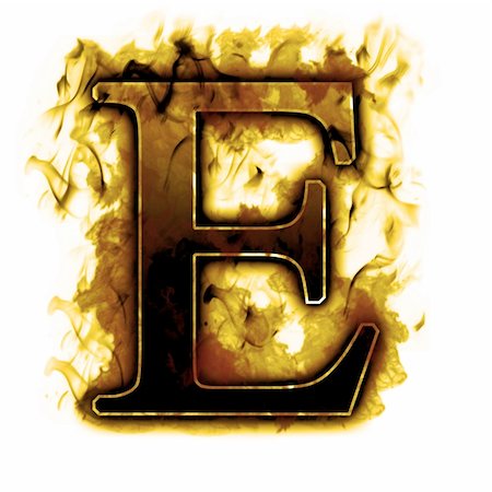Burning Letter with true flames and smoke - other letters in my portfolio Stock Photo - Budget Royalty-Free & Subscription, Code: 400-04624983