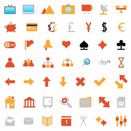 simsearch:400-06454080,k - Collection of different icons for using in web design. Stock Photo - Budget Royalty-Free & Subscription, Code: 400-04625110