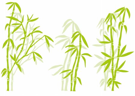 simsearch:400-04394273,k - Bamboo tree silhouettes, vector Foto de stock - Royalty-Free Super Valor e Assinatura, Número: 400-04625657