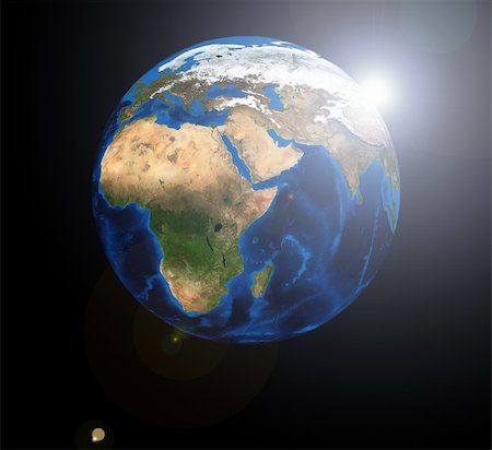 simsearch:400-08532060,k - Africa on the Earth planet. Data source: Nasa Fotografie stock - Microstock e Abbonamento, Codice: 400-04625668
