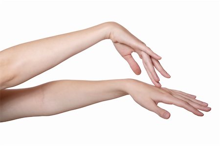 robnroll (artist) - two stroking hands and arms isolated on white Stockbilder - Microstock & Abonnement, Bildnummer: 400-04625710