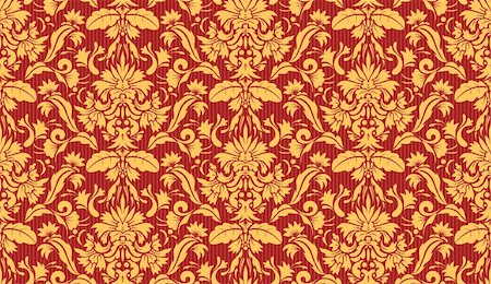 Vector illustration of Seamless Ornate floral Decorative wallpaper background. Stock Photo - Budget Royalty-Free & Subscription, Code: 400-04625861