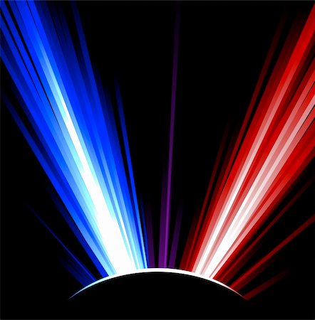 Red and blue rays on black background Foto de stock - Super Valor sin royalties y Suscripción, Código: 400-04626184