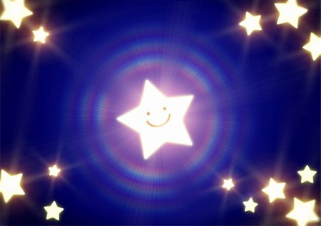 Bright shone stars on darkly dark blue background Stock Photo - Budget Royalty-Free & Subscription, Code: 400-04626398