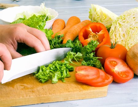 simsearch:400-04853599,k - preparing vegetable salad Foto de stock - Royalty-Free Super Valor e Assinatura, Número: 400-04626452