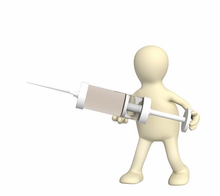 simsearch:400-05701895,k - 3d puppet - doctor with a syringe Stock Photo - Budget Royalty-Free & Subscription, Code: 400-04626517