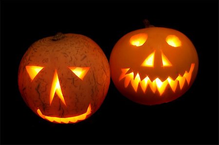 simsearch:400-04236303,k - nice halloween pumpkins on the black background Fotografie stock - Microstock e Abbonamento, Codice: 400-04626543