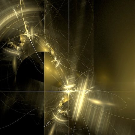 Abstract background. Black - yellow palette. Raster fractal graphics. Stock Photo - Budget Royalty-Free & Subscription, Code: 400-04626644