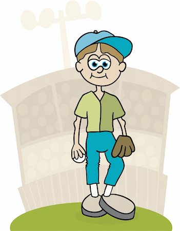 Illustration of a baseball pitcher standing on the mound. Foto de stock - Super Valor sin royalties y Suscripción, Código: 400-04627702