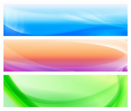 simsearch:400-06101480,k - three colorful web abstract banners with light lines Stock Photo - Budget Royalty-Free & Subscription, Code: 400-04627895
