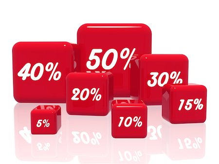 simsearch:400-04215457,k - 3d red cubes with different percentages in white Foto de stock - Super Valor sin royalties y Suscripción, Código: 400-04628089