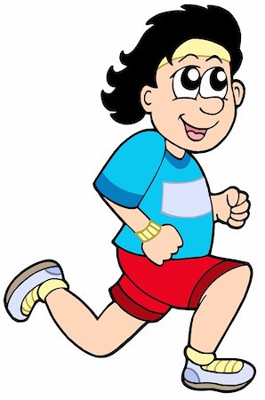 simsearch:400-04419403,k - Cartoon running man - vector illustration. Stockbilder - Microstock & Abonnement, Bildnummer: 400-04628747