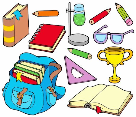 simsearch:400-07053926,k - Back to school collection 4 - vector illustration. Foto de stock - Super Valor sin royalties y Suscripción, Código: 400-04628742