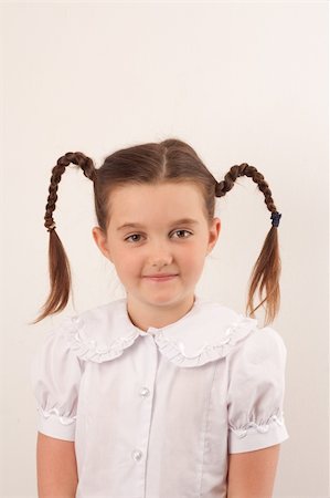 simsearch:400-04131892,k - School girl wearing uniform with funny hair style Stockbilder - Microstock & Abonnement, Bildnummer: 400-04628750