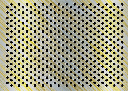 simsearch:400-05091829,k - Gold and silver metal background with brushed effect and holes Stock Photo - Budget Royalty-Free & Subscription, Code: 400-04628856