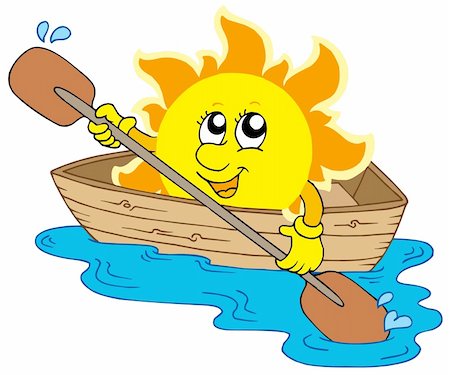 simsearch:400-04419403,k - Sun in boat - vector illustration. Stockbilder - Microstock & Abonnement, Bildnummer: 400-04628904