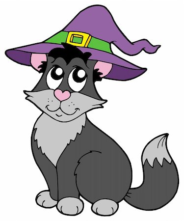 simsearch:400-04322840,k - Cat with hat - vector illustration. Foto de stock - Super Valor sin royalties y Suscripción, Código: 400-04628903