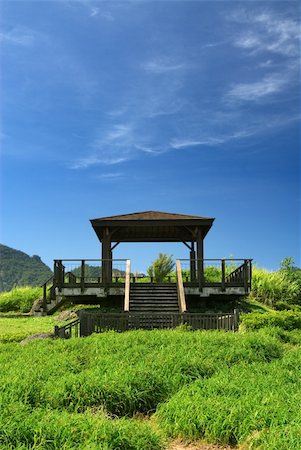 simsearch:400-04684416,k - It is a pavilion on the grassland with blue sky. Stock Photo - Budget Royalty-Free & Subscription, Code: 400-04629081