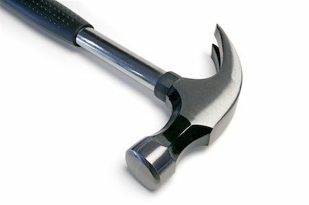 simsearch:400-03909659,k - An isolated closeup image of a claw hammer with shadow. Clipping path included. Stockbilder - Microstock & Abonnement, Bildnummer: 400-04629110