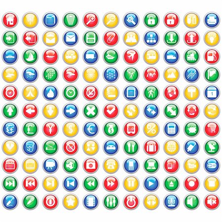 simsearch:400-07902734,k - Biggest collection of 120  different icons for using in web design Photographie de stock - Aubaine LD & Abonnement, Code: 400-04629430