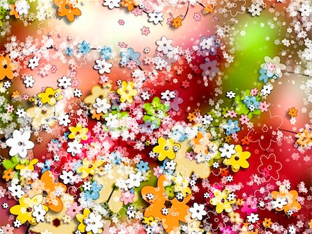 exploding numbers - Ornamental and graphic floral background / wallpaper Stock Photo - Budget Royalty-Free & Subscription, Code: 400-04629473